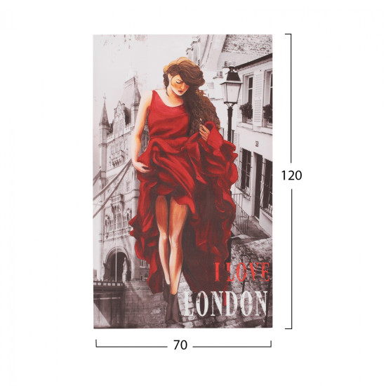 Πινακασ καμβασ london woman hm7155.05 120x70x2.5 εκ. **