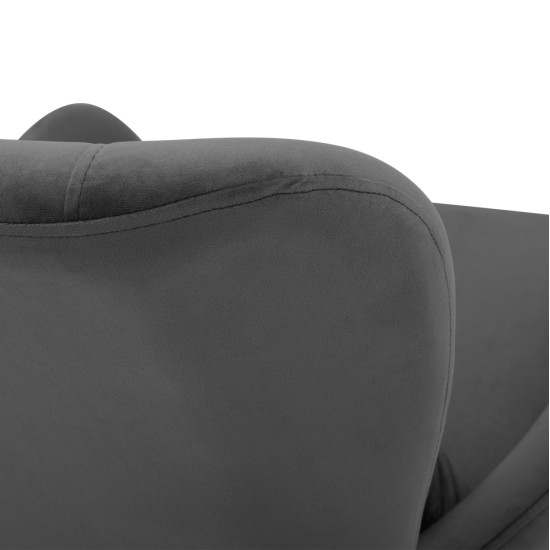 Πολυθρονα μπερζερα βελουδο γκρι με μεταλλικο μαυρο ποδι hm8721.01 ** Πολυθρονα μπερζερα βελουδο γκρι με μεταλλικο μαυρο ποδι hm8721.01 **