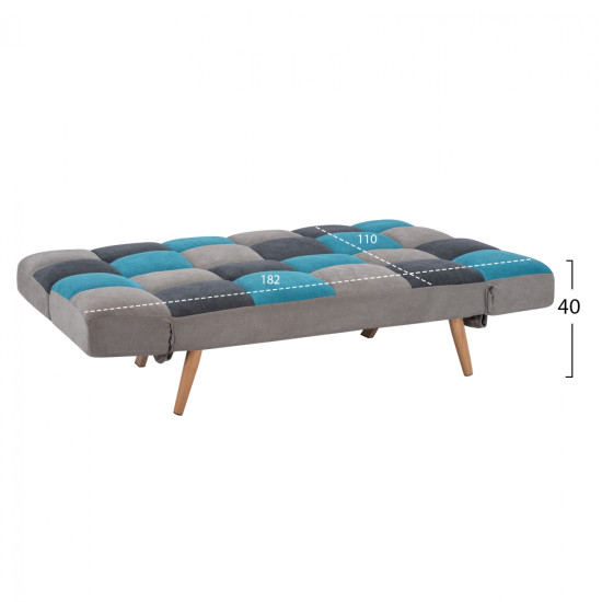 Καναπεσ κρεβατι multicolor 3θεσιοσ hm3167.11 182χ80χ88υ εκ. **