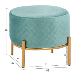 Σκαμπο sinta hm8638.07 απο φυστικι βελουδο με χρυση βαση 42x42x38υ εκ. ** Σκαμπο sinta hm8638.07 απο φυστικι βελουδο με χρυση βαση 42x42x38υ εκ. **