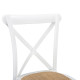 Καρεκλα owen στοιβαζομενη ξυλινη απο οξια λευκο χρωμα με χιαστι πλατη hm8575.14 48x53x90 cm **