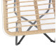Τραπεζι μεταλλικο gerry hm5717 με wicker μπεζ 50x50x48,5 εκ. **