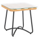 Τραπεζι μεταλλικο gerry hm5717 με wicker μπεζ 50x50x48,5 εκ. **