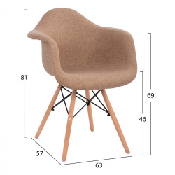 ΠΟΛΥΘΡΟΝΑ ΜΕ ΞΥΛΙΝΑ ΠΟΔΙΑ & ΜΕ ΥΦΑΣΜΑ ΜΠΕΖ MIRTO HM005.63 63x57x81 εκ. - 2τεμ ** ΠΟΛΥΘΡΟΝΑ ΜΕ ΞΥΛΙΝΑ ΠΟΔΙΑ & ΜΕ ΥΦΑΣΜΑ ΜΠΕΖ MIRTO HM005.63 63x57x81 εκ. - 2τεμ **