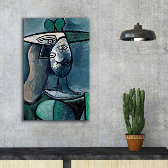 Πινακασ τυπου woman with green hat hm7193.01 45x70x3 εκ. **