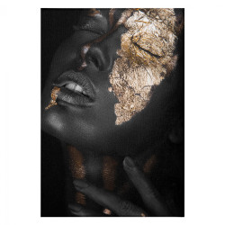 Πινακασ καμβασ dark skinned girl with gold makeup hm7196.01 50x3x70 εκ. **