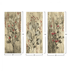 Πινακασ τριπτυχο mdf red flowers and berries hm7204.01 60x50x0,3 εκ. ** Πινακασ τριπτυχο mdf red flowers and berries hm7204.01 60x50x0,3 εκ. **