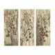 Πινακασ τριπτυχο mdf red flowers and berries hm7204.01 60x50x0,3 εκ. **