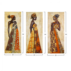 Πινακασ τριπτυχο mdf african style women hm7204.03 60x0,3x50 εκ. ** Πινακασ τριπτυχο mdf african style women hm7204.03 60x0,3x50 εκ. **