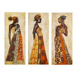 Πινακασ τριπτυχο mdf african style women hm7204.03 60x0,3x50 εκ. **
