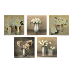 Πινακασ πενταπτυχο mdf romantic flowers hm7205.02 75x0,3x15 εκ. **
