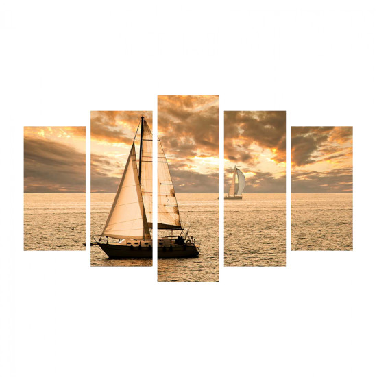 Πινακασ πενταπτυχο mdf sunset sailing hm7206.01 100x0,3x60 εκ. **