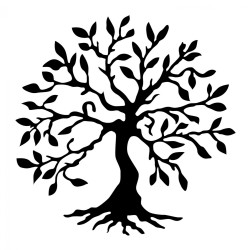 Διακοσμητικο τοιχου 100% μεταλλικο μαυρο δεντρο 60χ60 hm7208 **