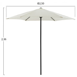 Ομπρελα αλουμινιου φ250x236 εκ.με 6 ακτινεσ kacen hm6030.02 εκρου γκρι ** Ομπρελα αλουμινιου φ250x236 εκ.με 6 ακτινεσ kacen hm6030.02 εκρου γκρι **