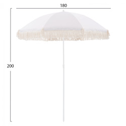 Ομπρελα θαλασσησ pacifica με κροσια μακραμε μπεζ ημ5775.01 8 ακτινεσ φ180χ200μ. ** Ομπρελα θαλασσησ pacifica με κροσια μακραμε μπεζ ημ5775.01 8 ακτινεσ φ180χ200μ. **