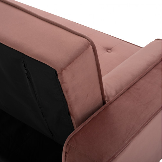 Καναπεσ κρεβατι salvador hm3150.12 βελουδο σαπιο μηλο  223x90x80y εκ. **