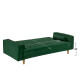 Καναπεσ κρεβατι salvador hm3150.13 βελουδο κυπαρισσι 223x90x80y εκ. **