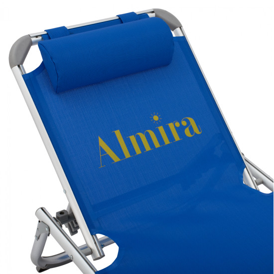 Ξαπλωστρα παραλιασ almira hm5054.01 βαρεωσ τυπου μπλε αλουμινιου 188x58x28-80υ εκ. **