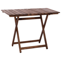 Τραπεζι σκηνοθετh λημνοσ μασιφ οξια εμπoτισμοσ καρυδι hm5652.01 100x60x75 εκ. **