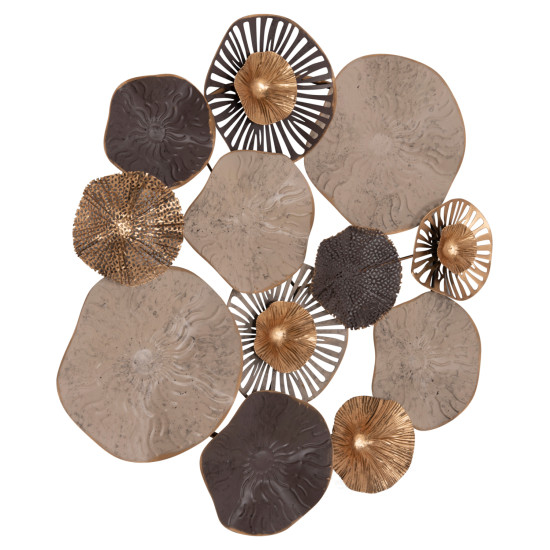 Μεταλλικο διακοσμητικο τοιχου hm7163 καφε εκρου χρυσο 69x8x69y εκ. ** Μεταλλικο διακοσμητικο τοιχου hm7163 καφε εκρου χρυσο 69x8x69y εκ. **