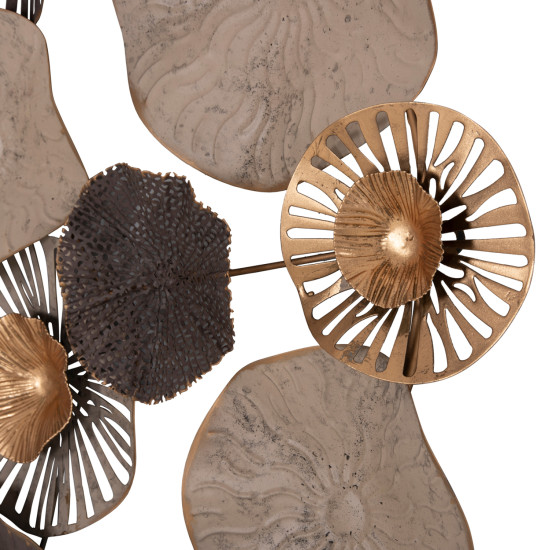 Μεταλλικο διακοσμητικο τοιχου hm7163 καφε εκρου χρυσο 69x8x69y εκ. ** Μεταλλικο διακοσμητικο τοιχου hm7163 καφε εκρου χρυσο 69x8x69y εκ. **