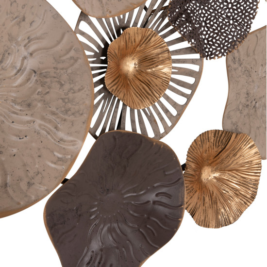 Μεταλλικο διακοσμητικο τοιχου hm7163 καφε εκρου χρυσο 69x8x69y εκ. ** Μεταλλικο διακοσμητικο τοιχου hm7163 καφε εκρου χρυσο 69x8x69y εκ. **