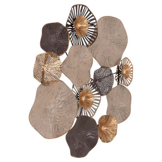 Μεταλλικο διακοσμητικο τοιχου hm7163 καφε εκρου χρυσο 69x8x69y εκ. ** Μεταλλικο διακοσμητικο τοιχου hm7163 καφε εκρου χρυσο 69x8x69y εκ. **