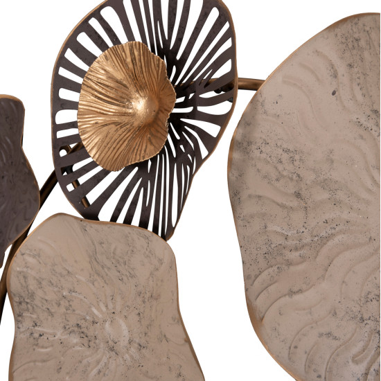 Μεταλλικο διακοσμητικο τοιχου hm7163 καφε εκρου χρυσο 69x8x69y εκ. ** Μεταλλικο διακοσμητικο τοιχου hm7163 καφε εκρου χρυσο 69x8x69y εκ. **