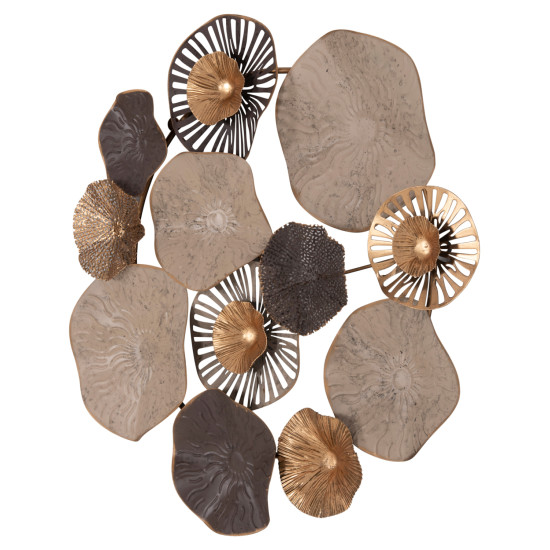 Μεταλλικο διακοσμητικο τοιχου hm7163 καφε εκρου χρυσο 69x8x69y εκ. ** Μεταλλικο διακοσμητικο τοιχου hm7163 καφε εκρου χρυσο 69x8x69y εκ. **