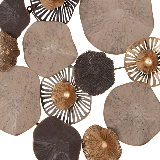 Μεταλλικο διακοσμητικο τοιχου hm7163 καφε εκρου χρυσο 69x8x69y εκ. ** Μεταλλικο διακοσμητικο τοιχου hm7163 καφε εκρου χρυσο 69x8x69y εκ. **