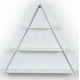 Ραφιερα μελαμινησ ishara τριγωνικη hm9184.01 λευκη χρωμιο 74x13x61y εκ. **