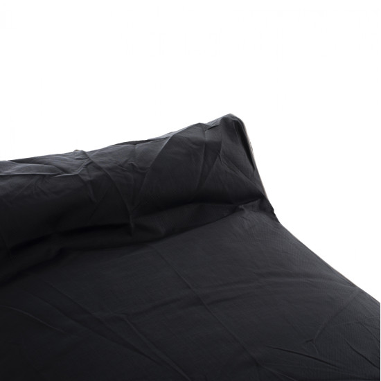 Πουφ zafer hm5772.02 με textiline μαυρο και λευκο ρελι 88x128x40-60υ εκ. **