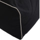 Πουφ zafer hm5772.02 με textiline μαυρο και λευκο ρελι 88x128x40-60υ εκ. **