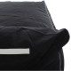 Πουφ zafer hm5772.02 με textiline μαυρο και λευκο ρελι 88x128x40-60υ εκ. **