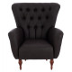 Πολυθρονα μπερζερα τ. chesterfield σε χρωμα καφε hm9217.03 87x88x100 εκ. **