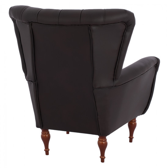 Πολυθρονα μπερζερα τ. chesterfield σε χρωμα καφε hm9217.03 87x88x100 εκ. **