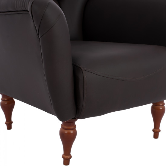 Πολυθρονα μπερζερα τ. chesterfield σε χρωμα καφε hm9217.03 87x88x100 εκ. **