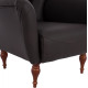 Πολυθρονα μπερζερα τ. chesterfield σε χρωμα καφε hm9217.03 87x88x100 εκ. **