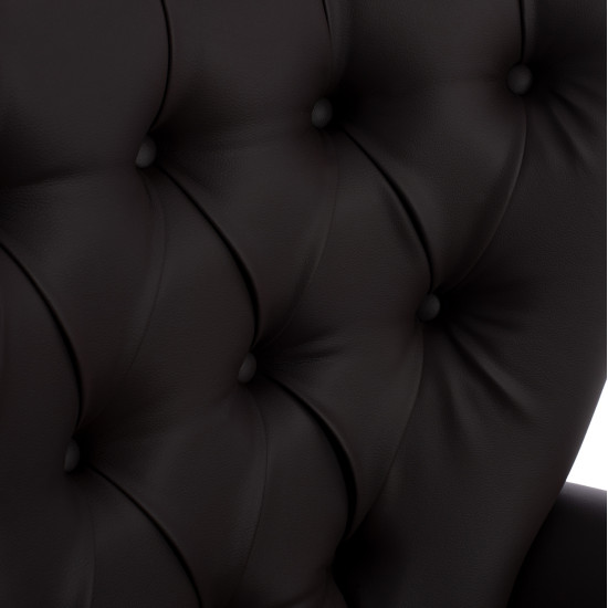 Πολυθρονα μπερζερα τ. chesterfield σε χρωμα καφε hm9217.03 87x88x100 εκ. **