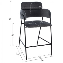 ΣΚΑΜΠΟ ΜΕΣΑΙΟΥ ΥΨΟΥΣ HM8735.01 KELSO ΒΕΛΟΥΔΟ ΓΚΡΙ ΜΕ ΜΕΤΑΛΛΙΚΟ ΣΚΕΛΕΤΟ 54x58x95Υ εκ. - 2τεμ ** ΣΚΑΜΠΟ ΜΕΣΑΙΟΥ ΥΨΟΥΣ HM8735.01 KELSO ΒΕΛΟΥΔΟ ΓΚΡΙ ΜΕ ΜΕΤΑΛΛΙΚΟ ΣΚΕΛΕΤΟ 54x58x95Υ εκ. - 2τεμ **