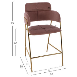 ΣΚΑΜΠΟ ΜΕΣΑΙΟΥ ΥΨΟΥΣ KELSO HM8735.02 ΒΕΛΟΥΔΟ ΣΑΠΙΟ ΜΗΛΟ ΕΠΙΧΡΥΣΟ ΣΚΕΛΕΤΟ 54x58x95Υ εκ. - 2τεμ ** ΣΚΑΜΠΟ ΜΕΣΑΙΟΥ ΥΨΟΥΣ KELSO HM8735.02 ΒΕΛΟΥΔΟ ΣΑΠΙΟ ΜΗΛΟ ΕΠΙΧΡΥΣΟ ΣΚΕΛΕΤΟ 54x58x95Υ εκ. - 2τεμ **