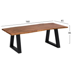 Παγκακι montana slim hm8168.11 απο μασιφ ξυλο ακακιασ 160χ45χ46υ εκ. **