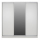 Ντουλαπα συρομενη adler μελαμινησ λευκη με καθρεφτη 3φυλλη hm2462.03  240x60x240 εκ. **