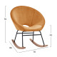 Πολυθρονα κουνιστη paulina hm8399.09 χρυσο βελουδο 76x86x76υ εκ. **