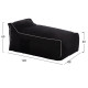 Πουφ zafer hm5772.12 με textiline μαυρο και λευκο ρελι 88x128x40-60υ εκ. **
