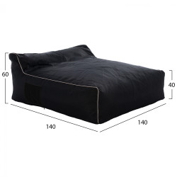 Πουφ yamin δυο ατομων με textilene 600gr/m2 2x1 μαυρο και λευκο ρελι hm5773.12 140x140x40-60υ εκ. ** Πουφ yamin δυο ατομων με textilene 600gr/m2 2x1 μαυρο και λευκο ρελι hm5773.12 140x140x40-60υ εκ. **