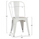Καρεκλα μεταλλικη melita σε λευκο mat  43x50x82υ εκ. hm8641.21 **