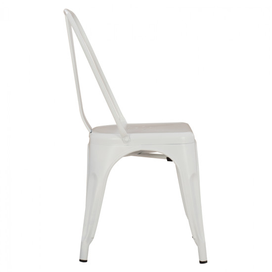Καρεκλα μεταλλικη melita σε λευκο mat  43x50x82υ εκ. hm8641.21 **