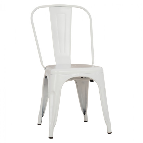 Καρεκλα μεταλλικη melita σε λευκο mat  43x50x82υ εκ. hm8641.21 **