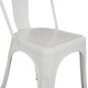 Καρεκλα μεταλλικη melita σε λευκο mat  43x50x82υ εκ. hm8641.21 **